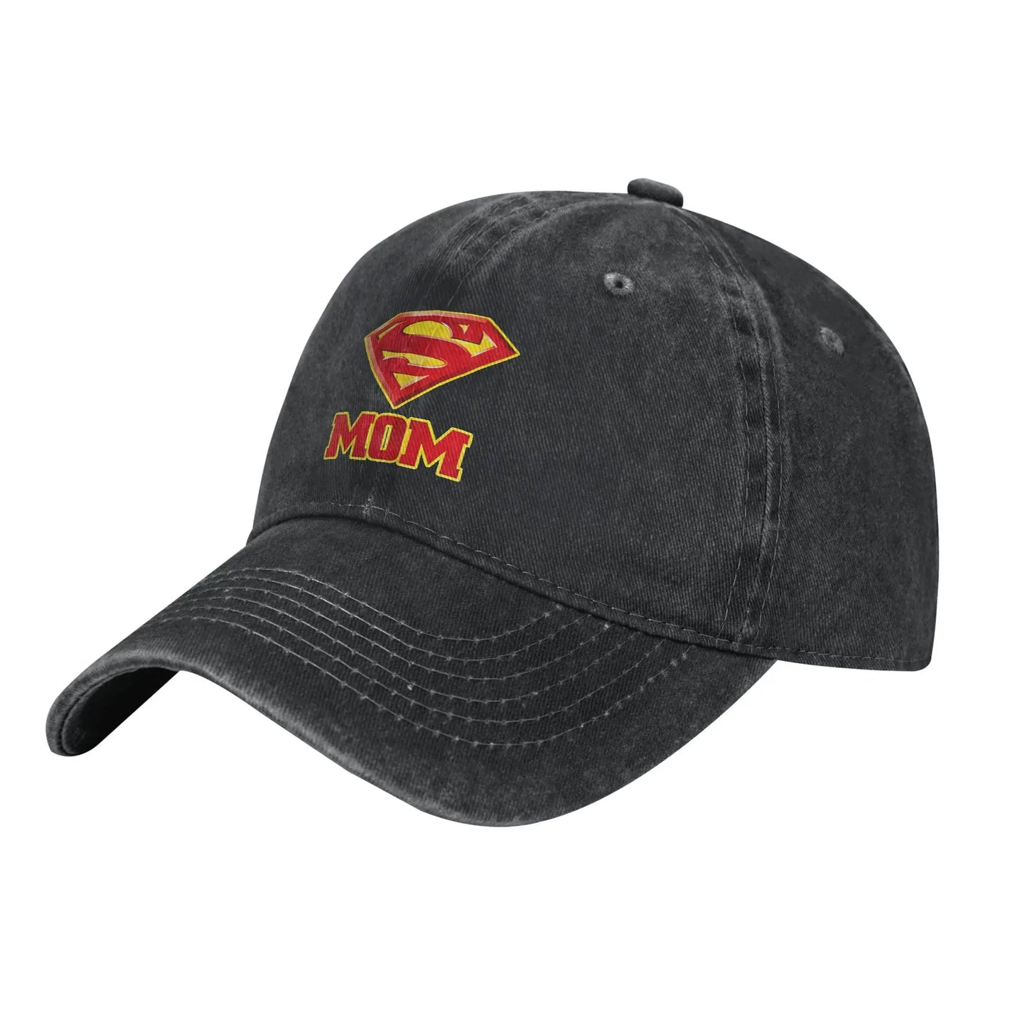 Noir Motif ''MOM'' / Unique Casquette Superman – Motif “MOM”