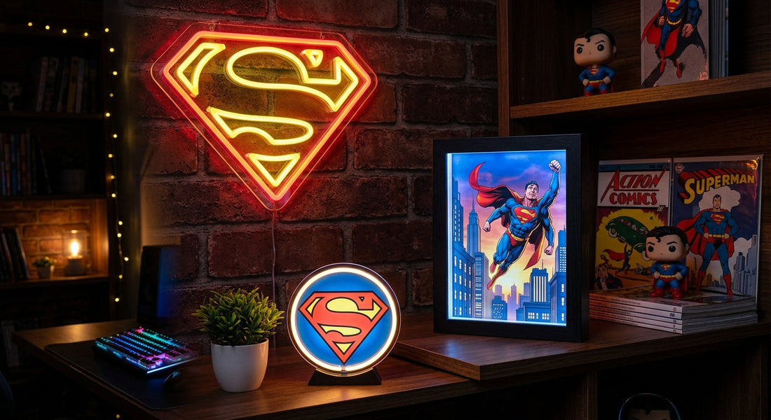 Lampe Superman : guide d'achat neon LED, cadre lumineux et deco lumineuse