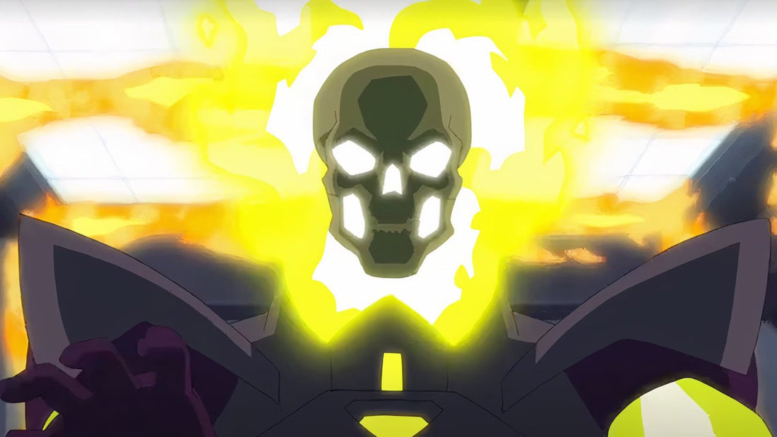 El cráneo atómico en llamas de Atomic Skull, enemigo de Superman