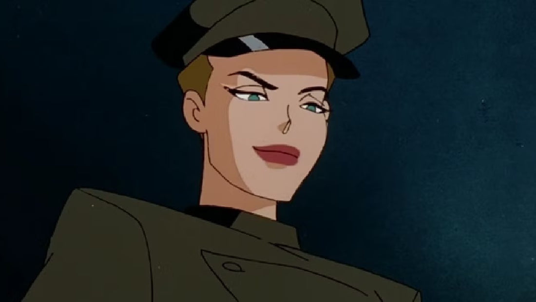 Mercy Graves con traje de chófer, la guardaespaldas de Lex Luthor en la serie animada