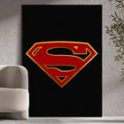 Póster Superman – Logo Clásico fondo negro