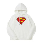 Sudadera con Capucha Superman – Blanco Logo Icónico