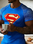Camiseta de compresión de Superman - Corte atlético de entrenamiento