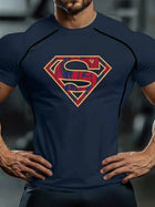 Camiseta de compresión de Superman – Logotipo clásico/cómics