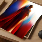 Póster Superman 2025 – Capa Roja Luz Épica