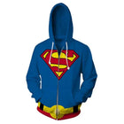 Sudadera con Capucha y Cremallera de Superman – Estilo Clark Kent