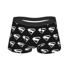 Bóxer Superman 2025 – Logo All-Over Blanco y Negro