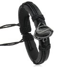 Pulsera Superman – Emblema de Metal y Cuero Negro Ajustable