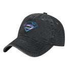 Gorra de Superman Negra Vintage – Logo Azul
