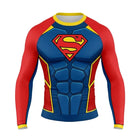 Camiseta de compresión de Superman - Rojo Azul Aura