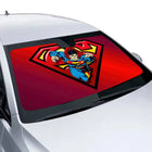 Parasol para coche de Superman – Diseño de cómic rojo anti-UV para parabrisas