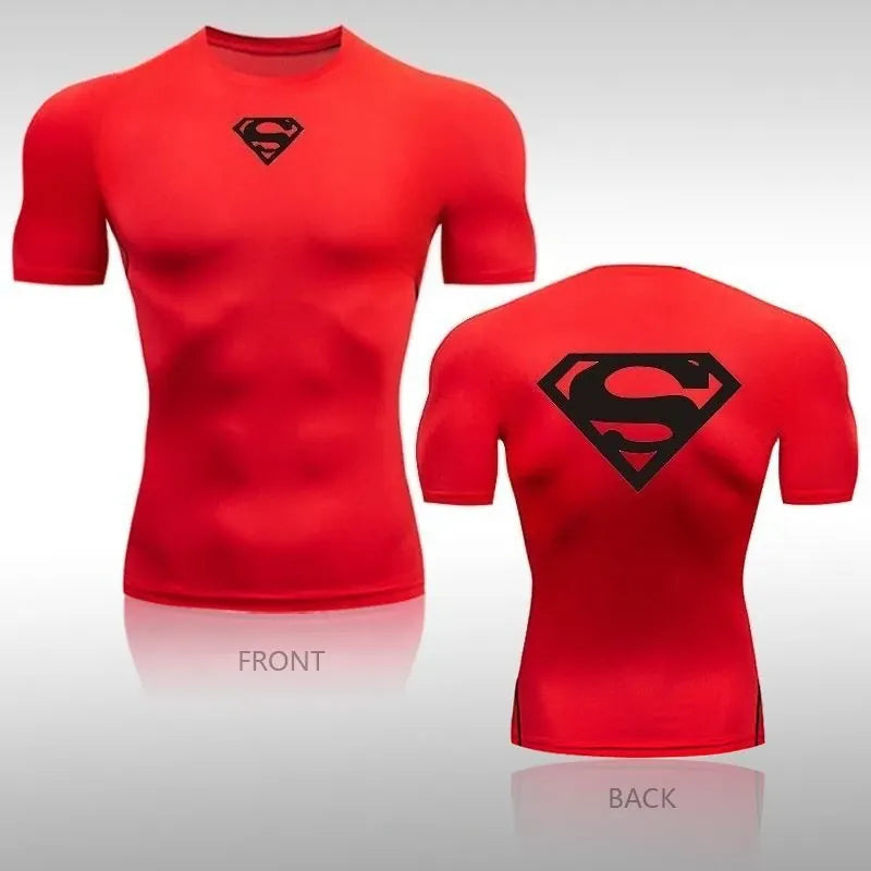 S / TXO72744 T-shirt Superman Compression - Unique Logo Simple Kent
