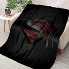 Manta de Superman – Logotipo de Sombra Negro y Rojo