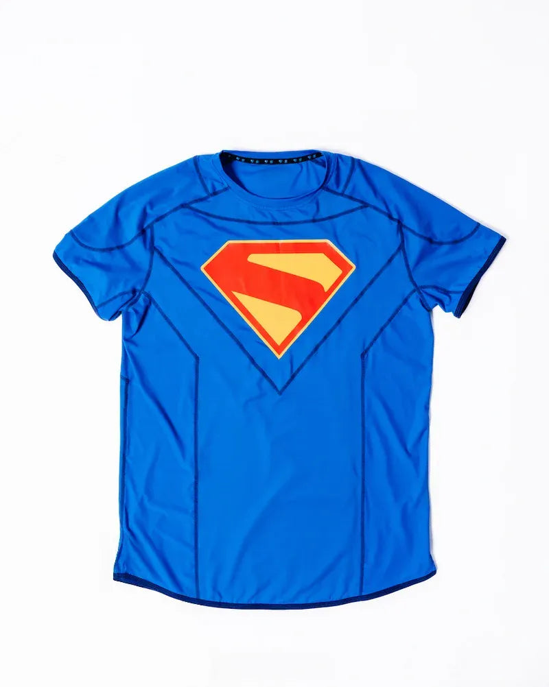 T-shirt Compression Superman 2025 – Écusson Vintage