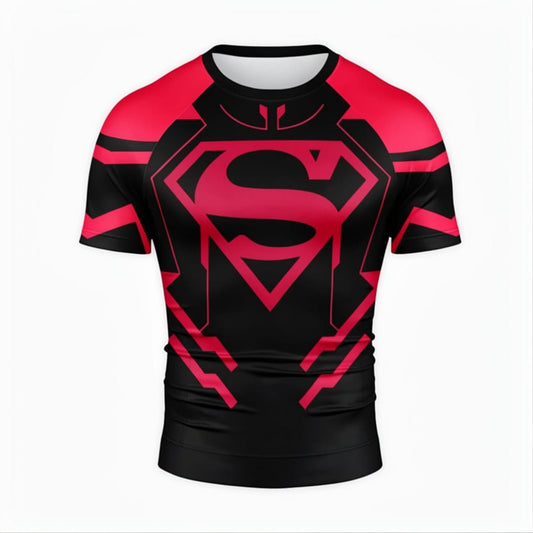 T-shirt Superman Compression - Dark Red