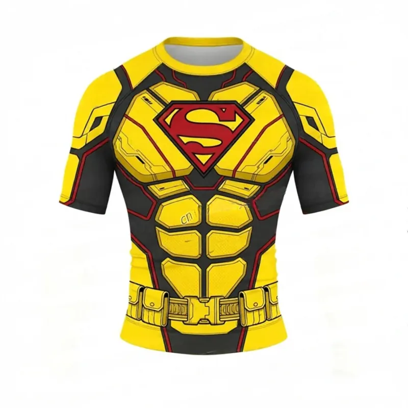 T-shirt Superman Compression - Jaune DC