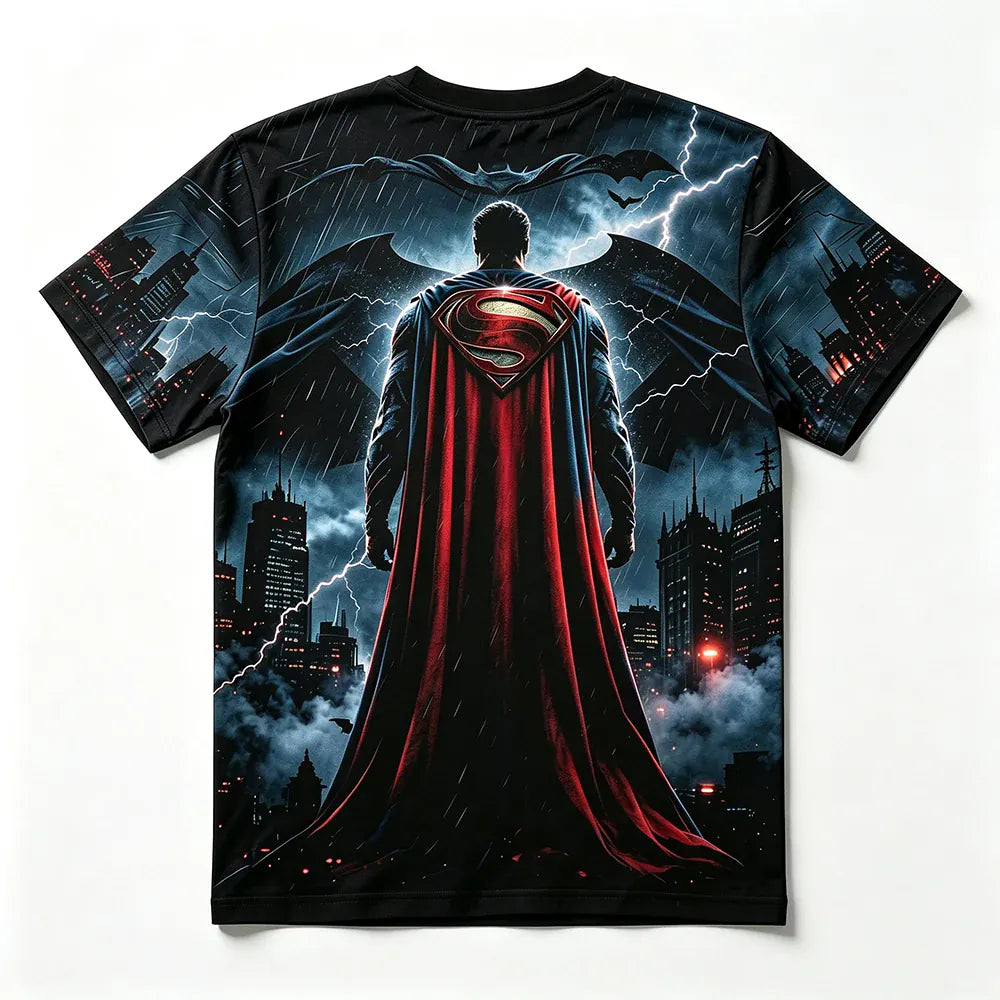 T-shirt Superman x Batman – Orage sur Gotham