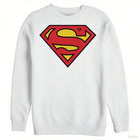 Sudadera Superman – Blanca Logo Clásico sin Capucha