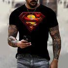 Camiseta Superman – Logo Metálico Rojo y Dorado