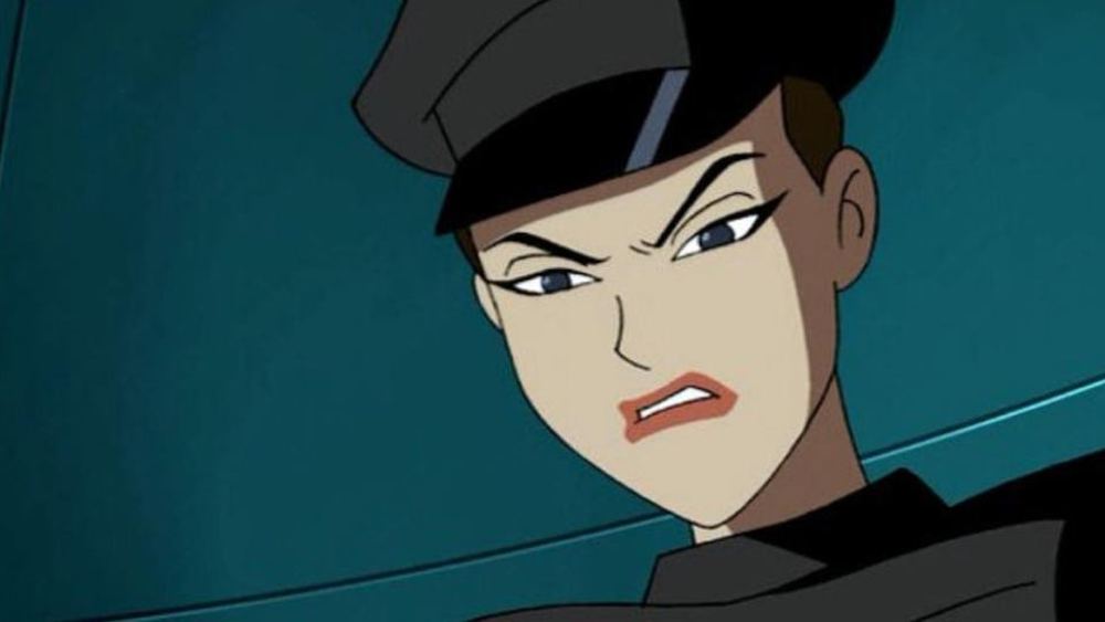 Mercy Graves con gorra, en la serie animada